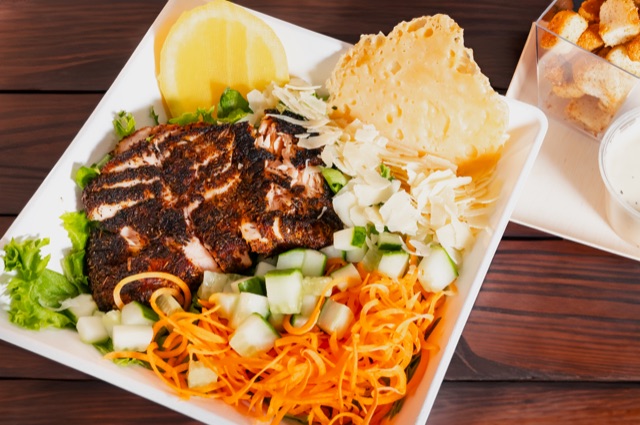 Blackened Salmon Caesar